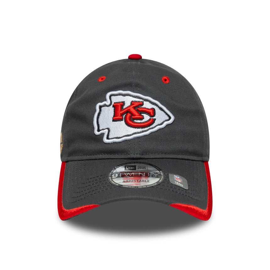 Kansas City Chiefs Cap, Team-Pin, New Era, 9TWENTY, schlicht, grau