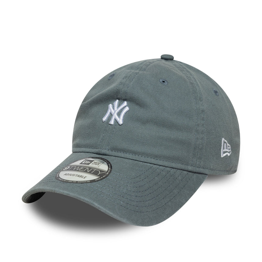 New York Yankees Kappe, washed mini logo, New Era, 9TWENTY, grau