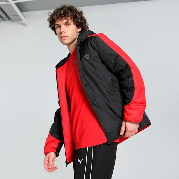 Ferrari jacke, Puma, Style wendbar, gepolsterte, schwarz