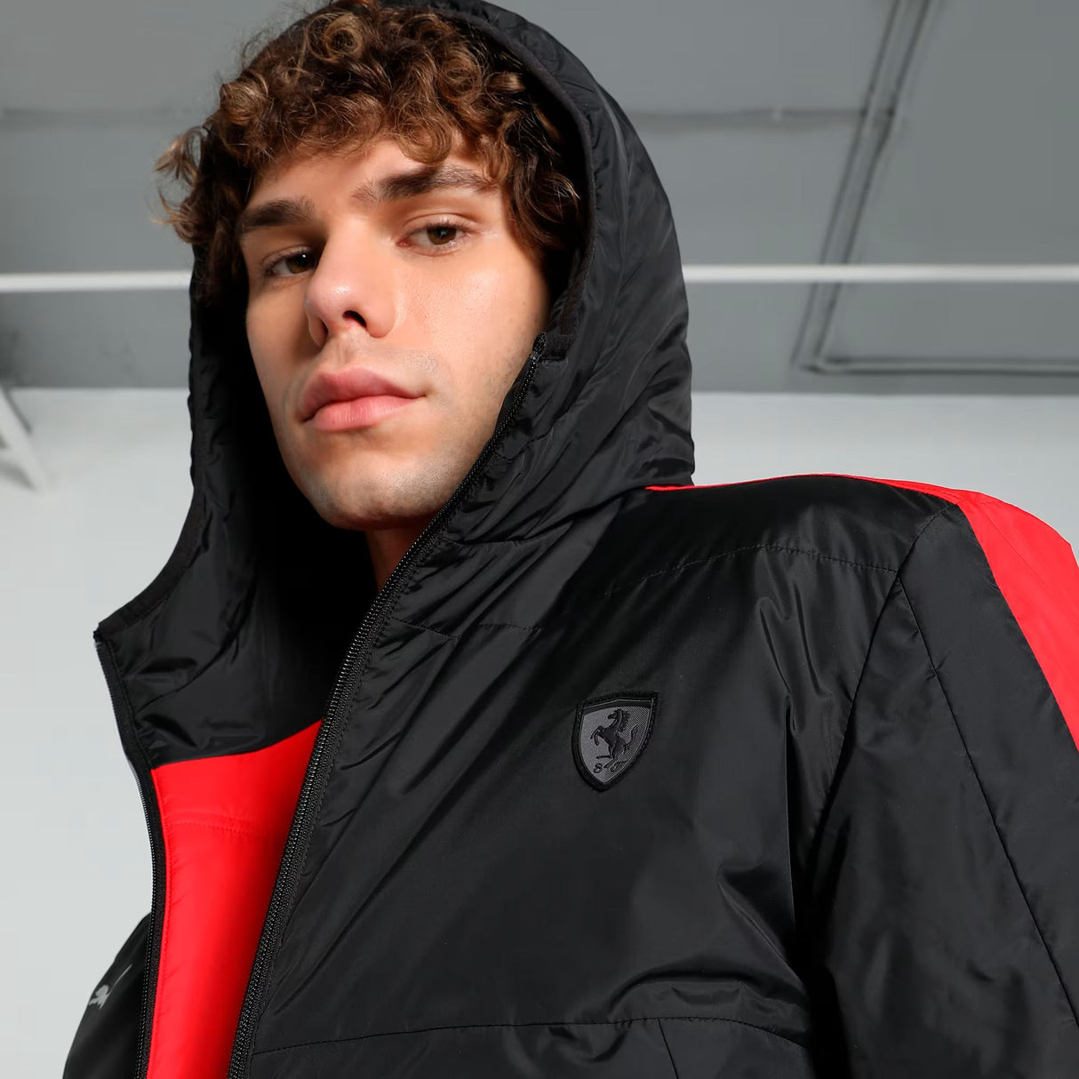 Ferrari jacke, Puma, Style wendbar, gepolsterte, schwarz