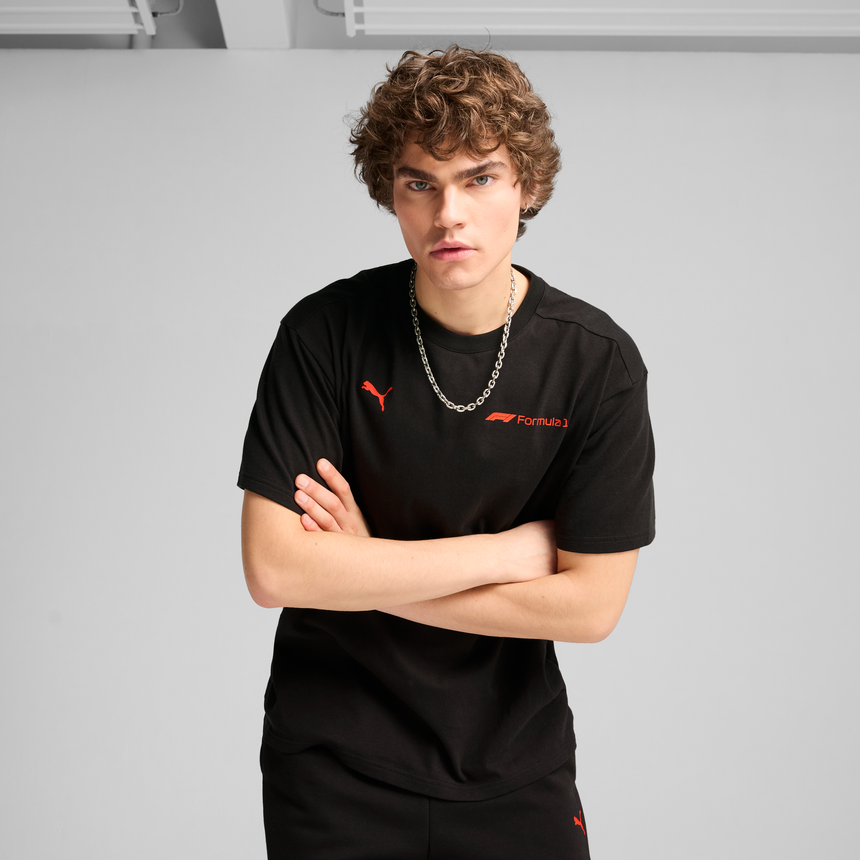 F1 T-Shirt mit Muster, Puma, Essential+, bequemer Schnitt, schwarz 🔥