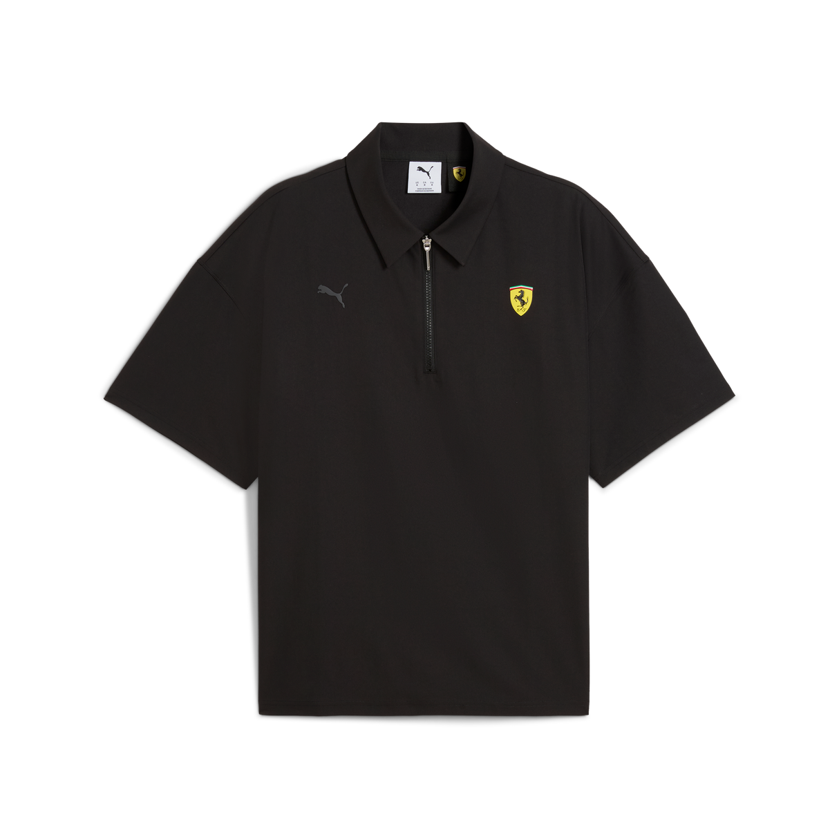 Ferrari Poloshirt mit Kragen, Puma, Premium, schwarz 🔥