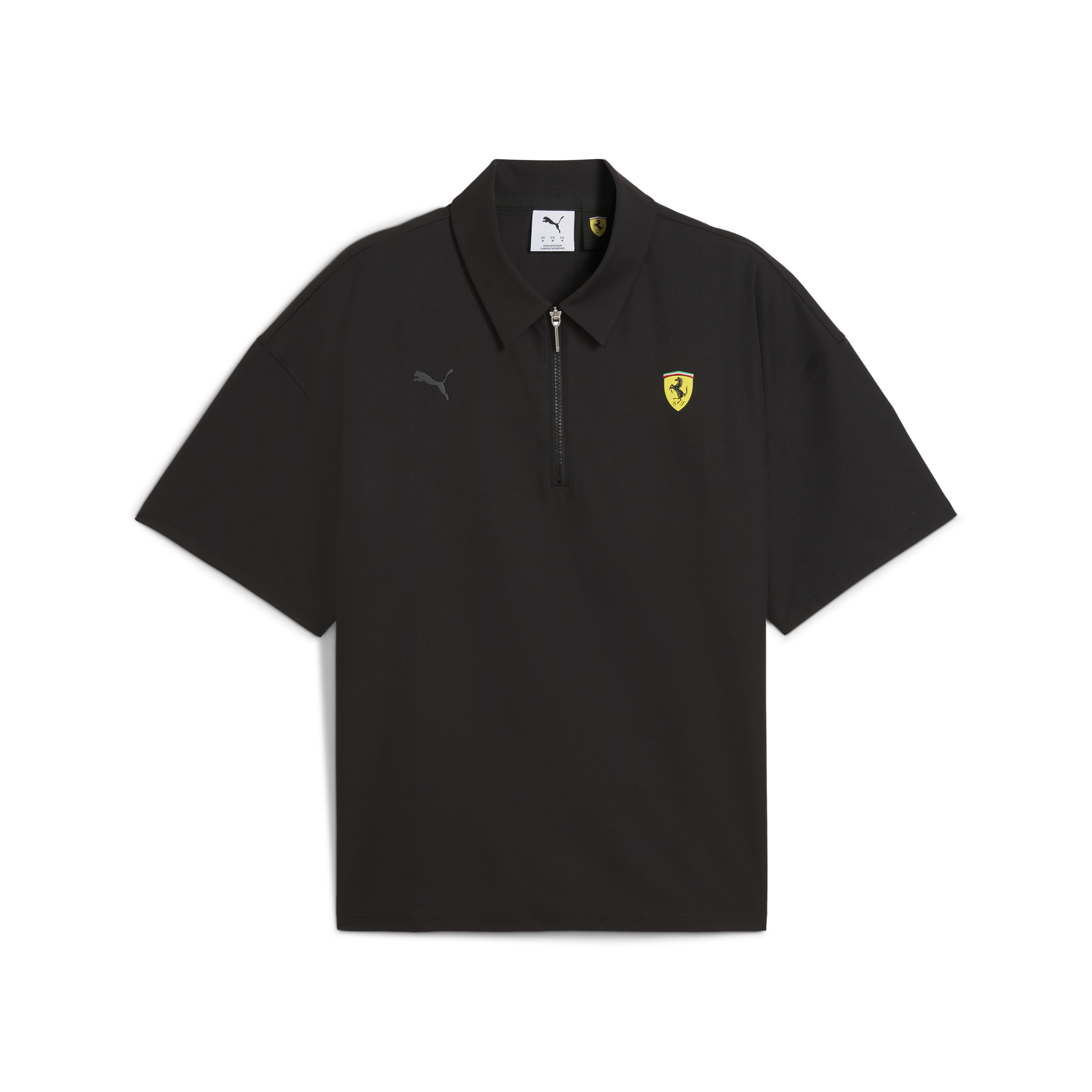 Ferrari Poloshirt mit Kragen, Puma, Premium, schwarz 🔥