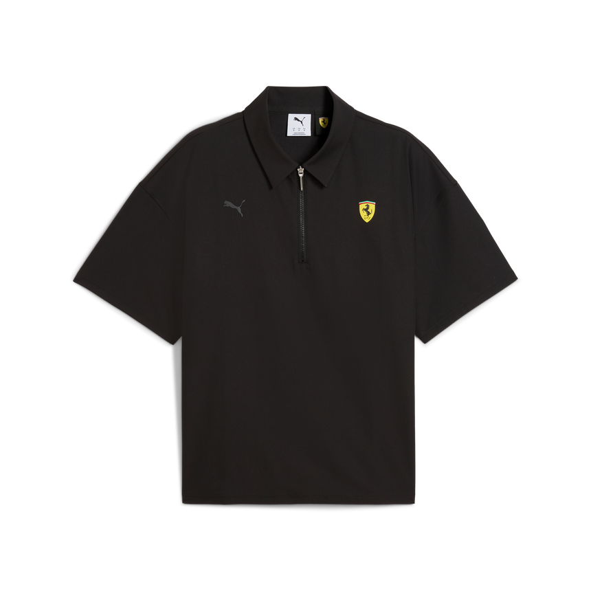 Ferrari Poloshirt mit Kragen, Puma, Premium, schwarz 🔥