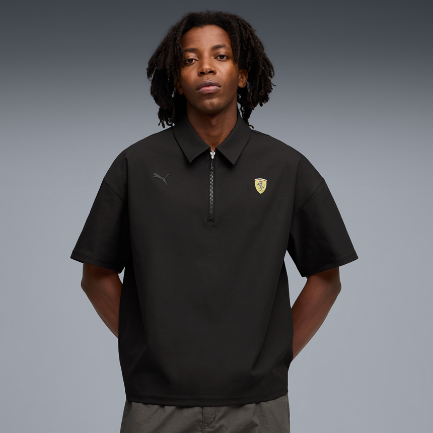 Ferrari Poloshirt mit Kragen, Puma, Premium, schwarz 🔥