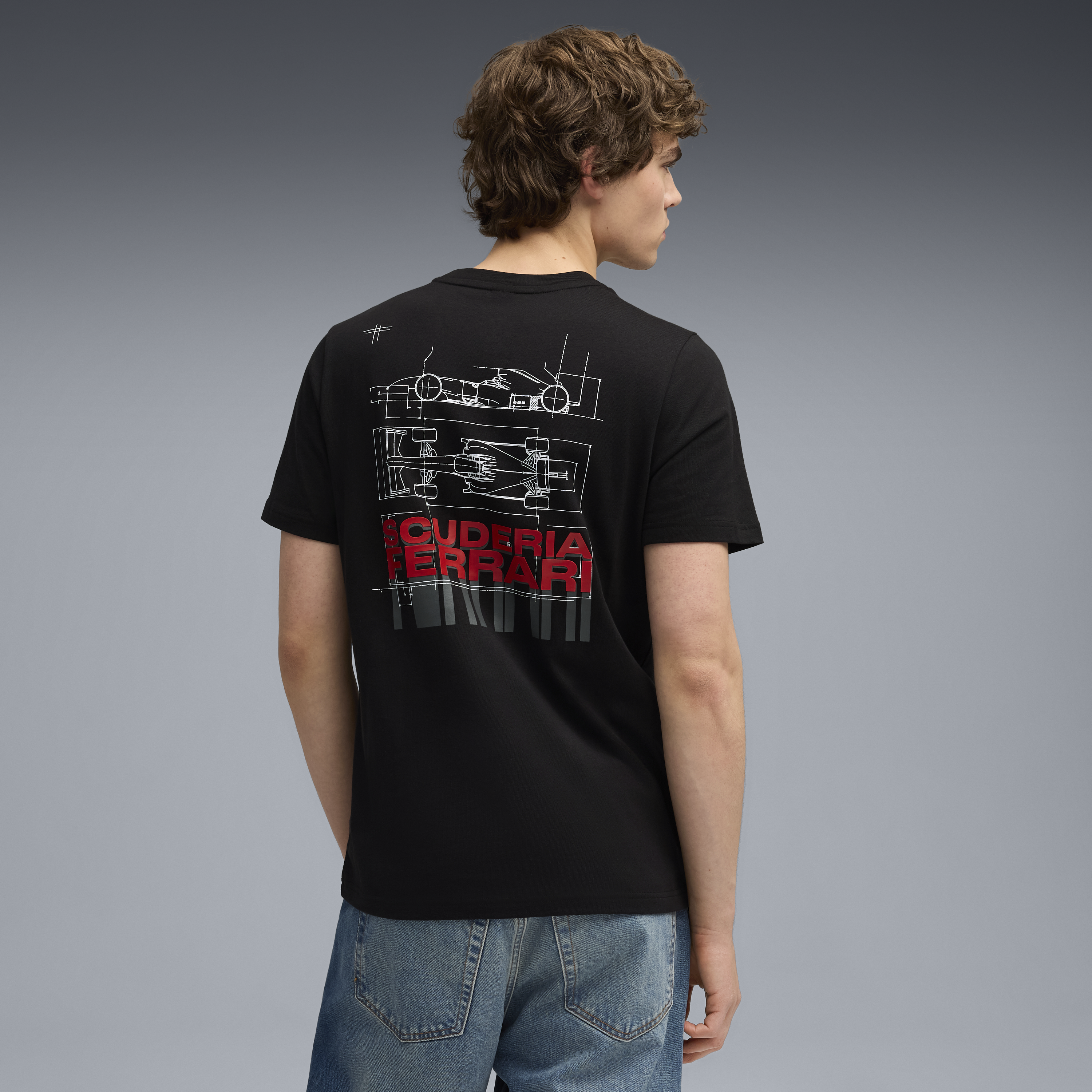 Ferrari Auto Motiv T-Shirt, Puma, schwarz 🔥