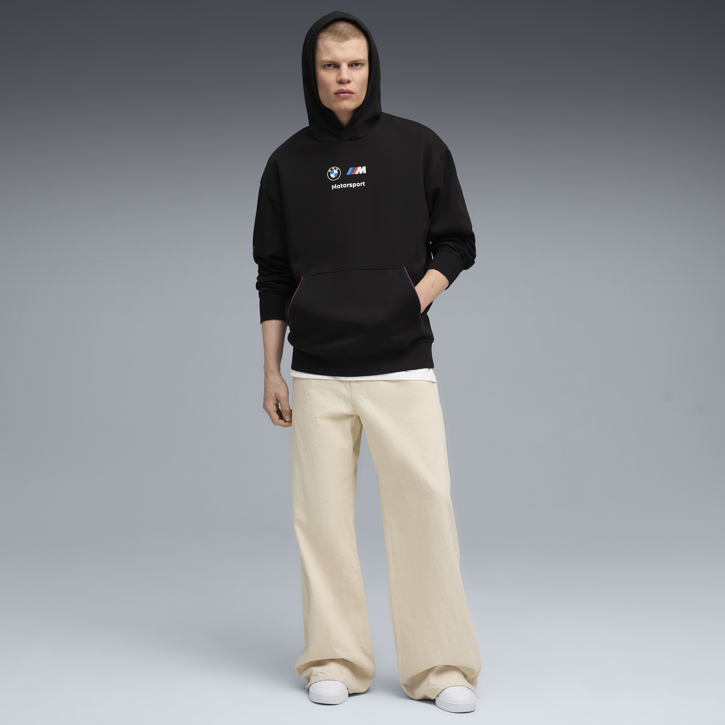 BMW Polár Kapuzenpullover, Puma, MMS, essential+, schwarz 🔥