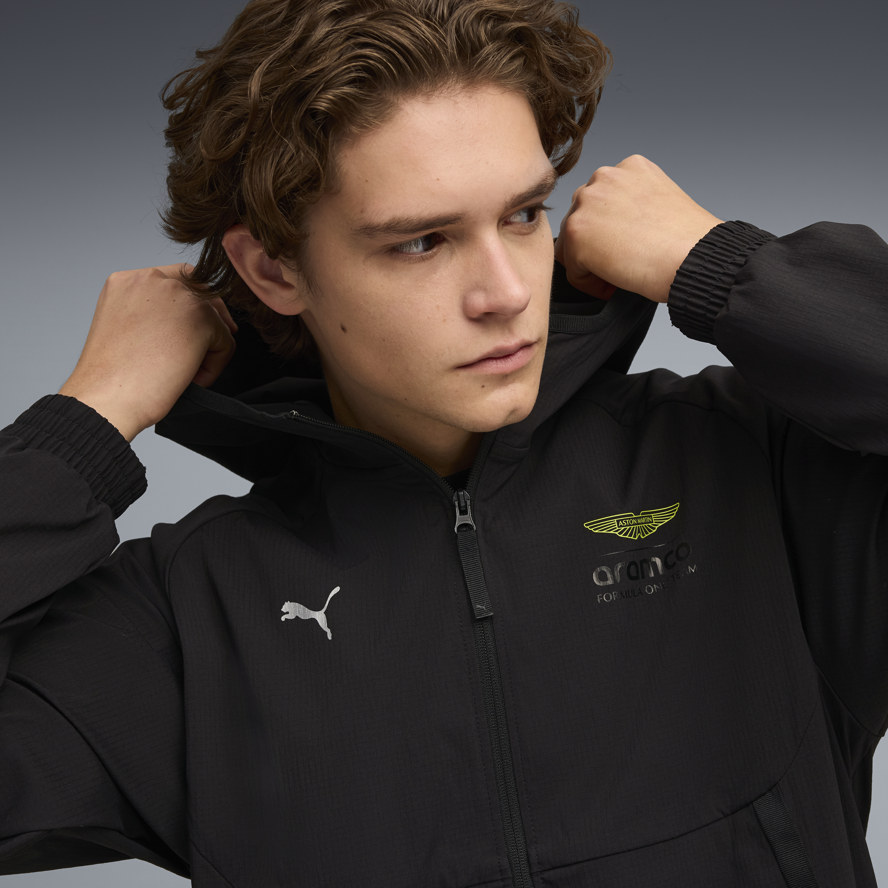 Aston Martin Jacke, Puma, Lifestyle, PUMATECH, schwarz 🔥