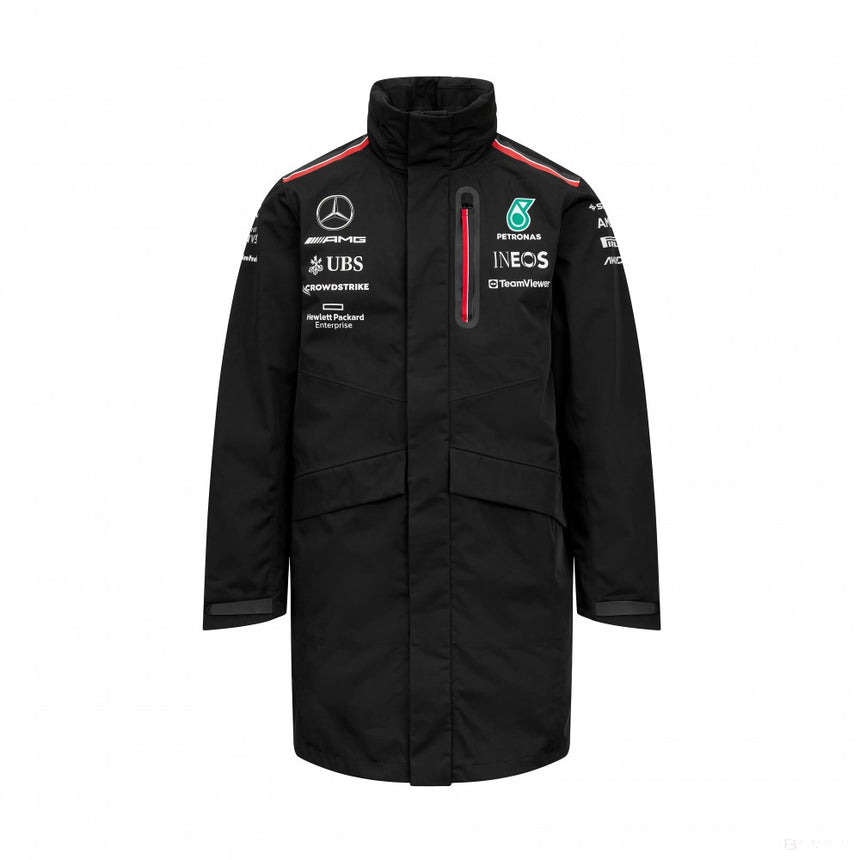 Mercedes Team Herren Regenjacke, Schwarz, 2023 - FansBRANDS®