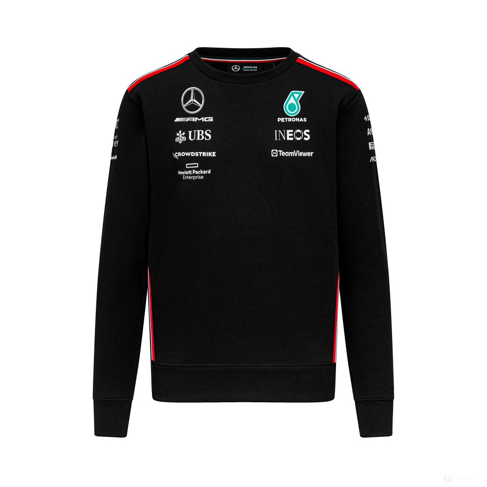 Mercedes Team Crew Sweatshirt, Schwarz, 2023 - FansBRANDS®