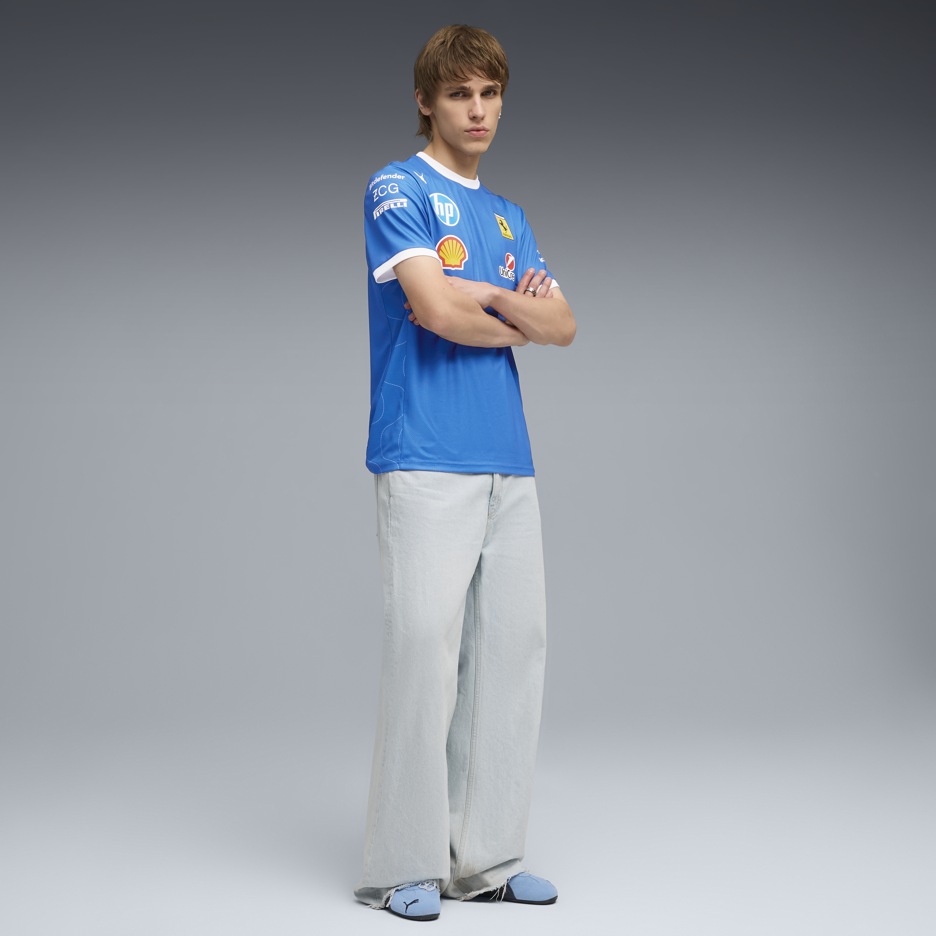 Ferrari Team T-Shirt, Puma, Monza Sonderedition, blau 🔥