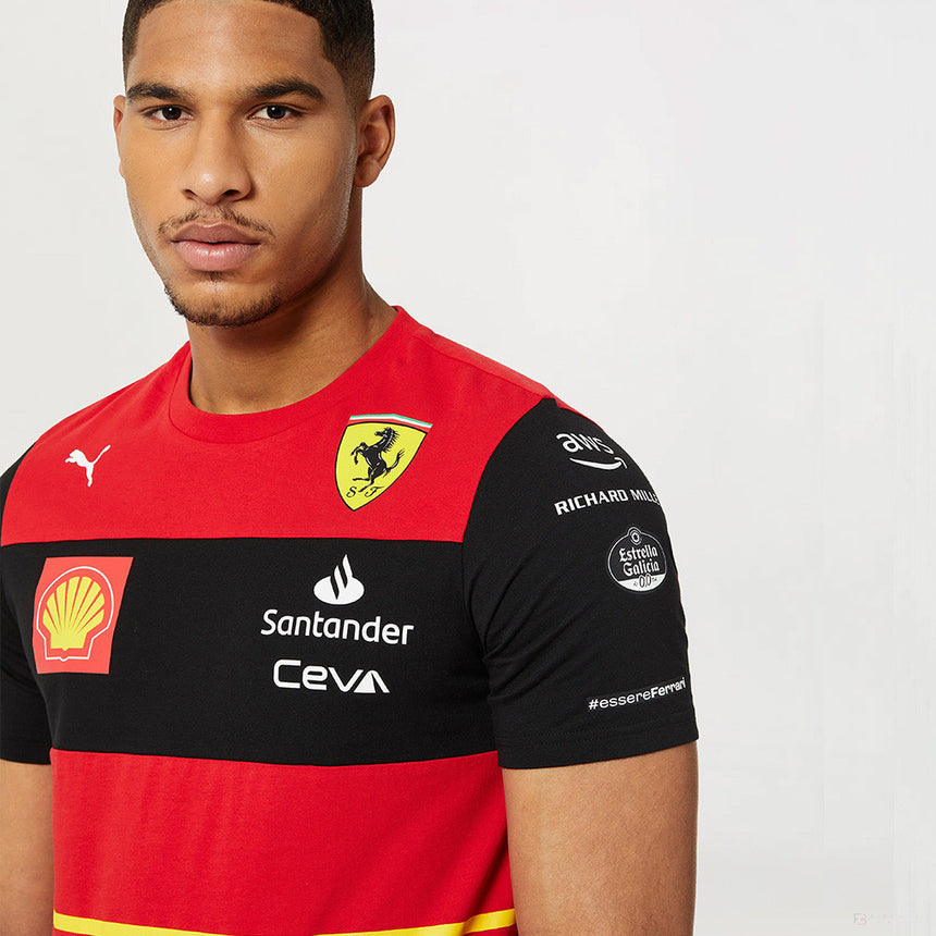2022, Rot, Puma Ferrari Carlos Sainz Race T-shirt - FansBRANDS®