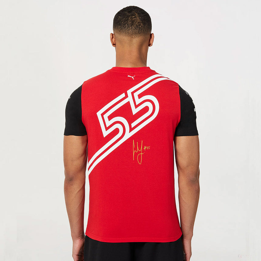 2022, Rot, Puma Ferrari Carlos Sainz Race T-shirt - FansBRANDS®