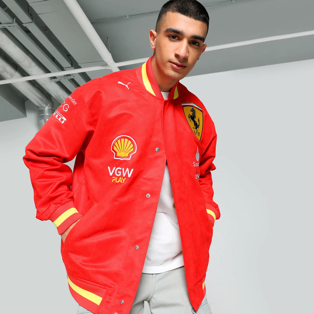 Ferrari jacke, Puma, team, Varsity, rot, 2024