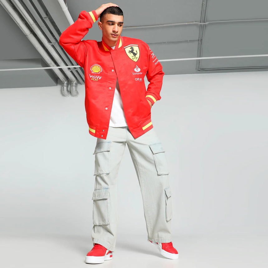 Chaqueta Ferrari, Puma, equipo universitario, roja, 2024