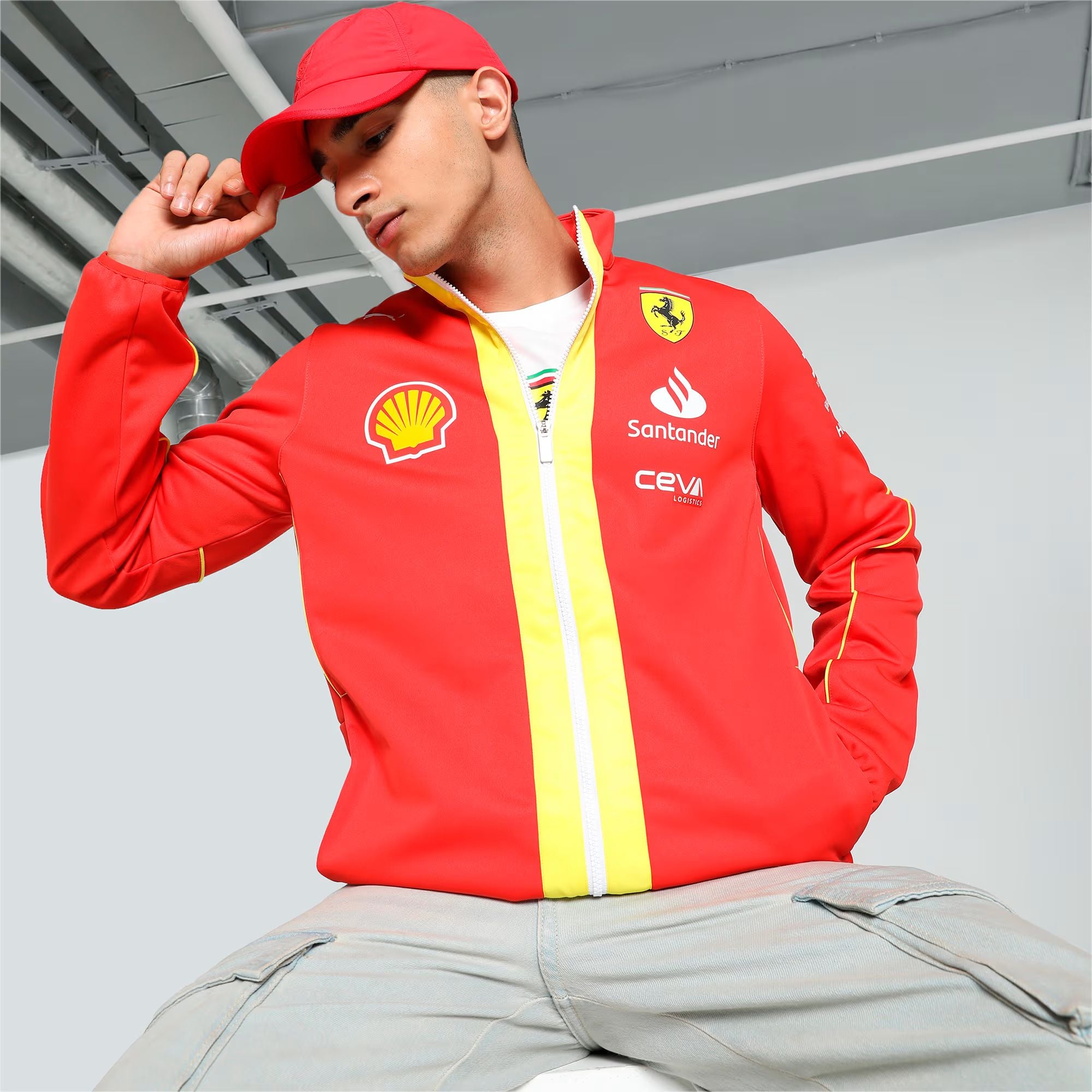 Ferrari jacke, Puma, team, softshell, rot, 2024