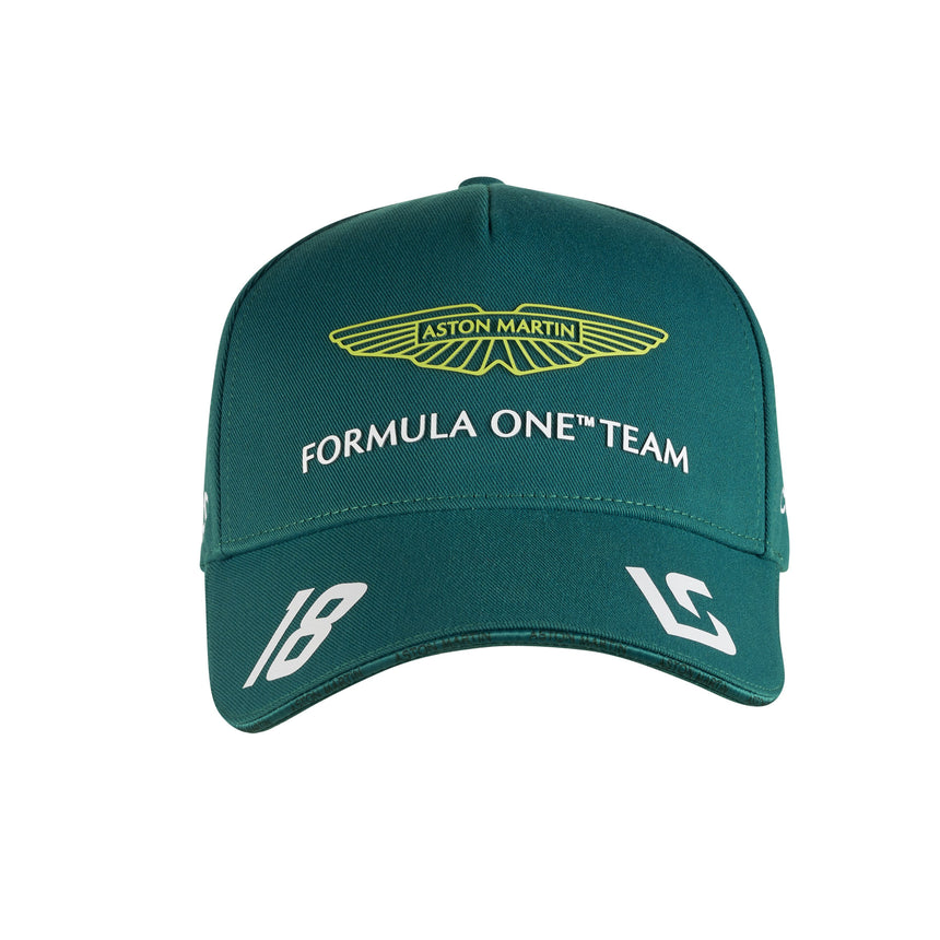 Gorra Lance Stroll, Aston Martin, equipo, verde, para niños, 2023