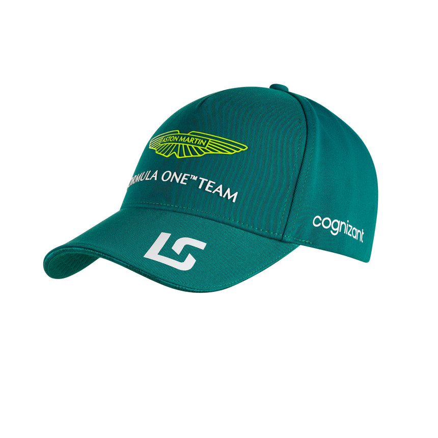 Gorra Lance Stroll, Aston Martin, equipo, verde, para niños, 2023