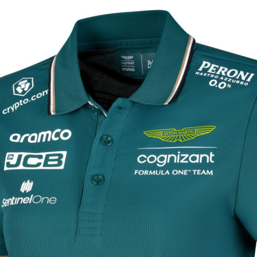 Aston Martin polo, team, women, green, 2023