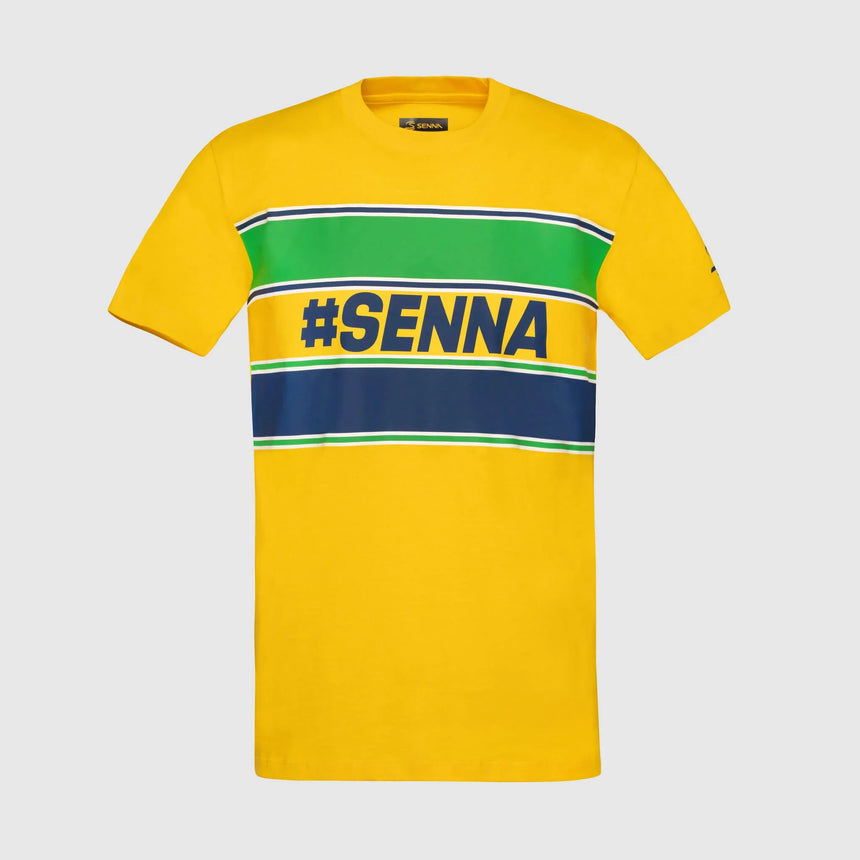 Ayrton Senna T-Shirt, #SENNA, gelb