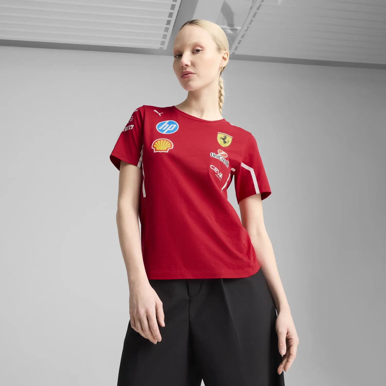 Scuderia Ferrari Team Damen Rundhals-T-Shirt 🔥