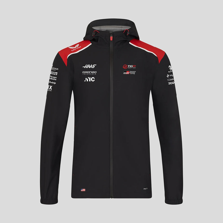 Haas F1 Regenjacke, Team, schwarz, 2026