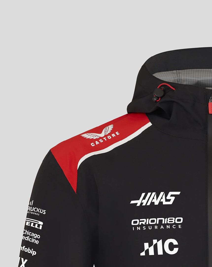 Haas F1 Regenjacke, Team, schwarz, 2026