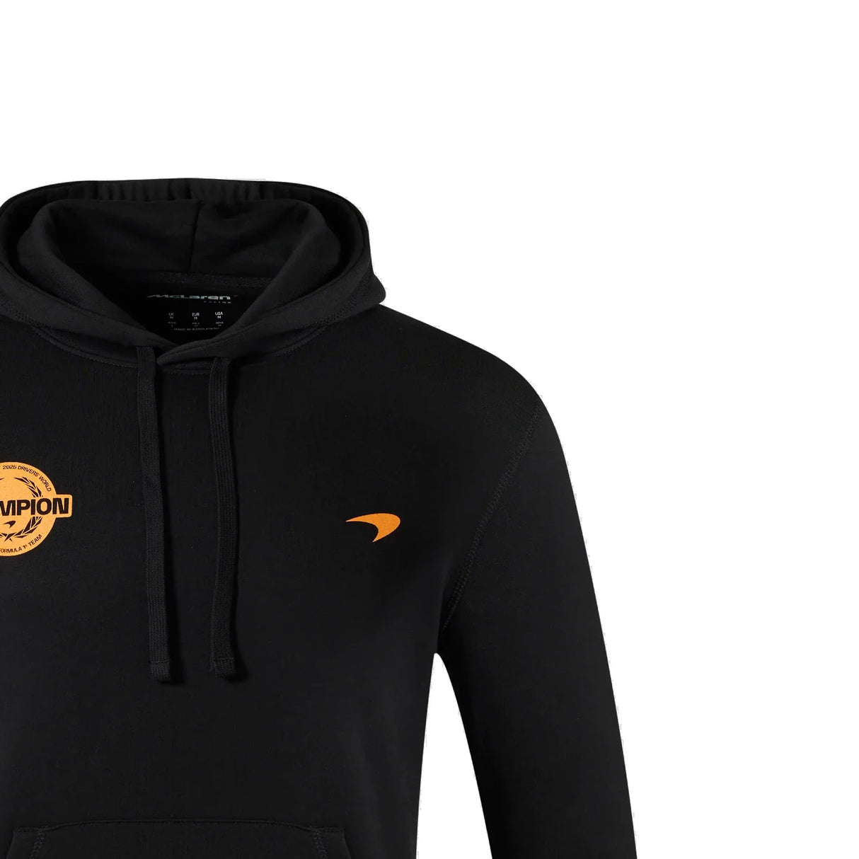 McLaren Hoodie, Lando Norris, Weltmeister 2025, Sonderedition, schwarz