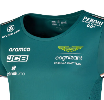Camiseta del equipo Aston Martin para mujer, color verde, 2023