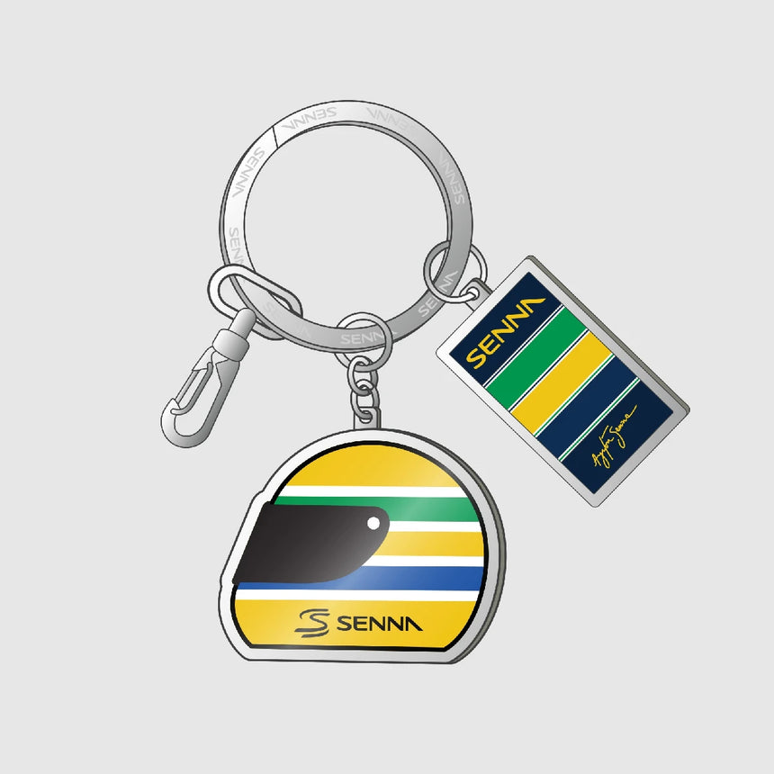 Ayrton Senna Schlüsselanhänger, Helm, mehrfarbig