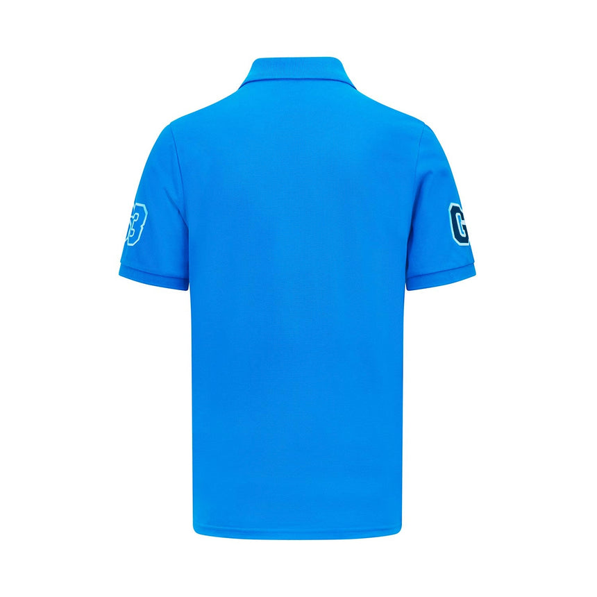 Polo azul de George Russell para hombre de Mercedes