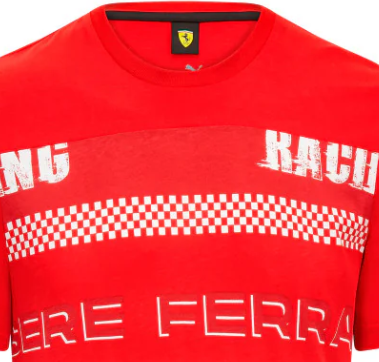Camiseta Ferrari, gráfica, roja