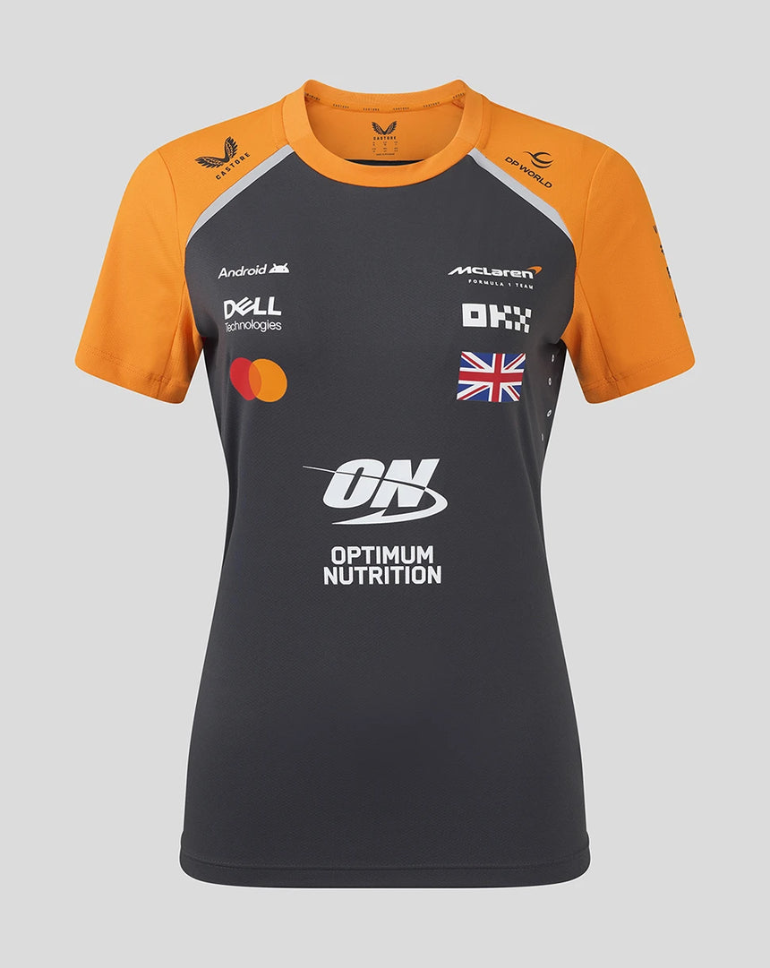 Camiseta de configuración del equipo McLaren F1, Lando Norris, para mujer 🔥