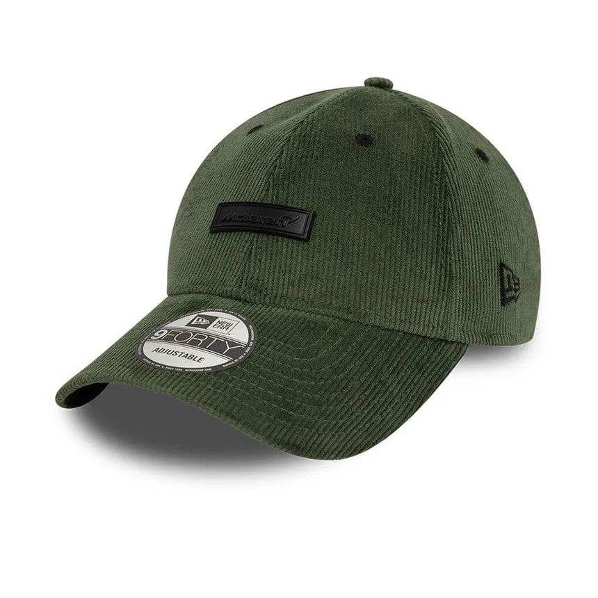 Gorra McLaren, New Era, de pana, verde