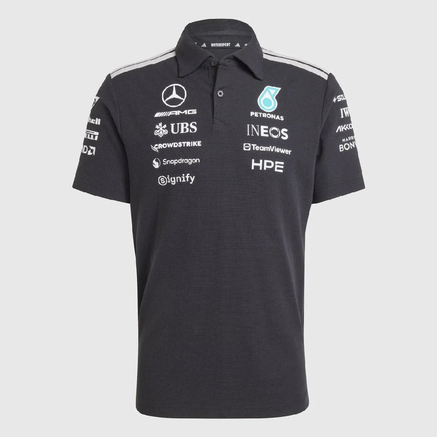 Mercedes Polo, Team, Engineers, Adidas, Schwarz, 2026