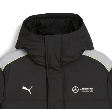 Chaqueta Mercedes, Puma, MT7+ Ecolite, acolchada, negra