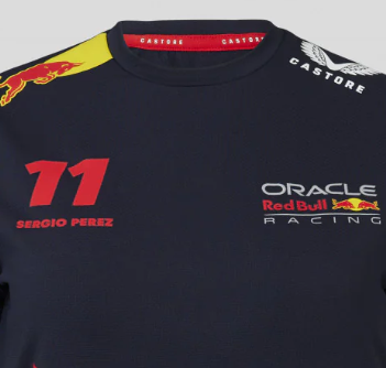 Camiseta Red Bull Racing, Sergio Pérez, mujer, azul, 2023