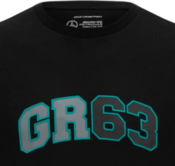 Mercedes Herren George Russell Logo Tee, Schwarz