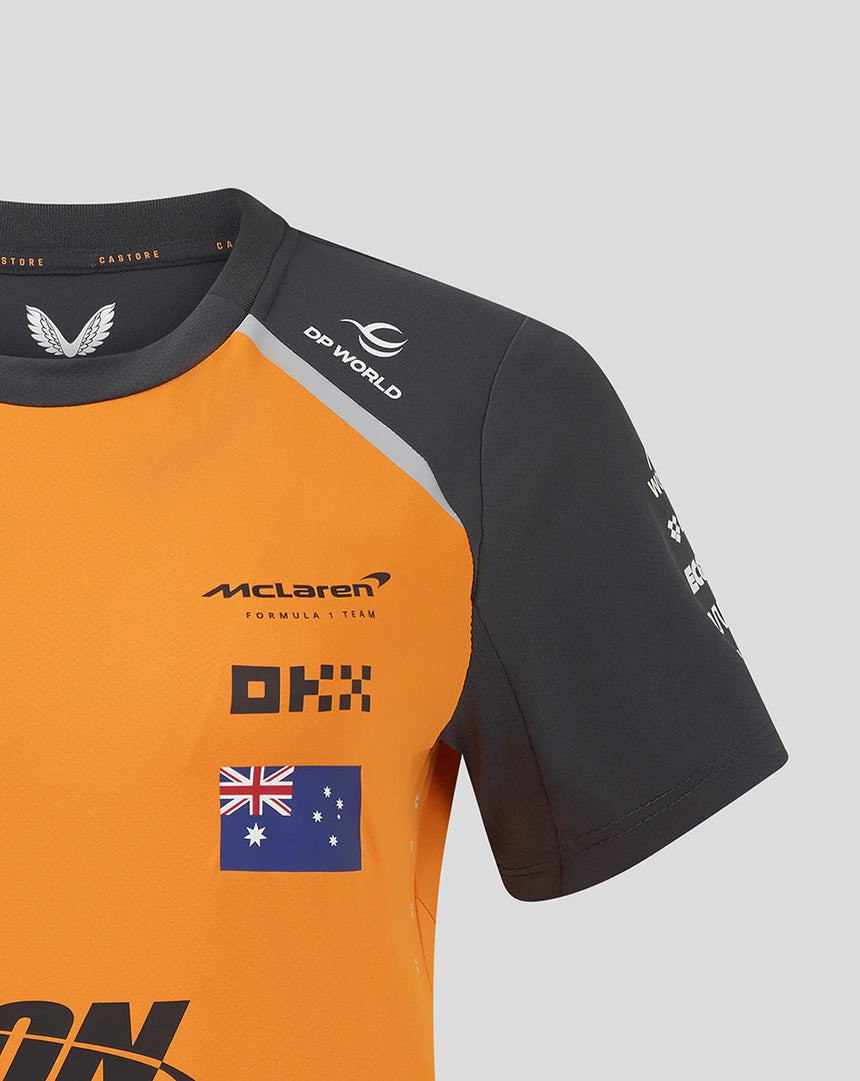 Camiseta de configuración del equipo McLaren F1, Oscar Piastri, para mujer 🔥
