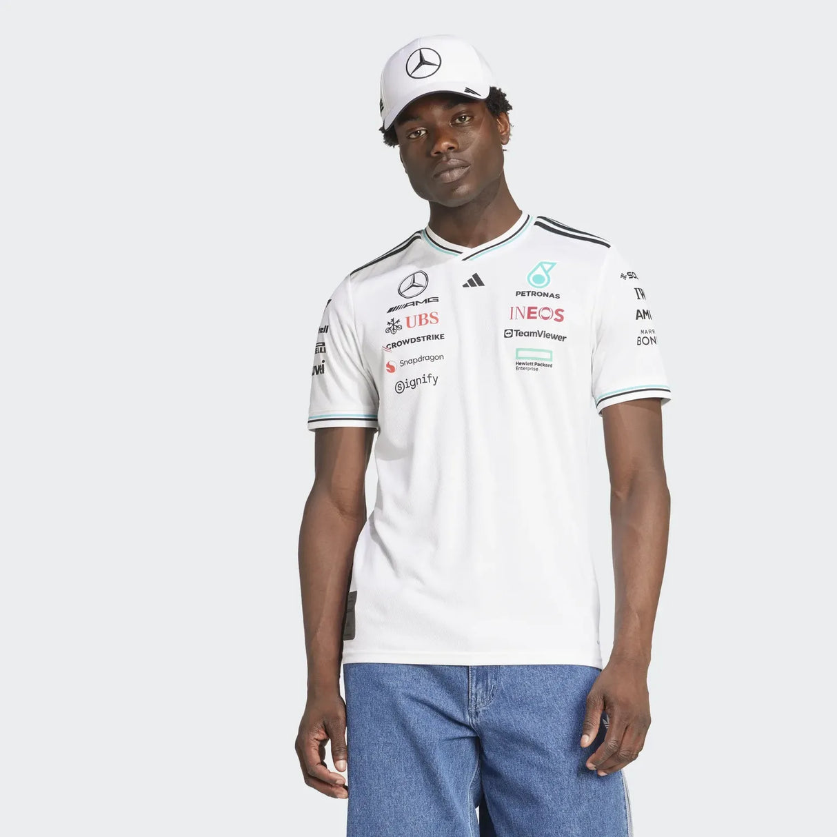 Mercedes Fahrer Kurzarm-T-Shirt 🔥