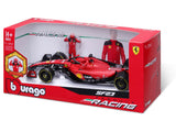 Ferrari Modellauto, SF-23, Charles Leclerc, 1:24, bburago, mit Pilotfigur