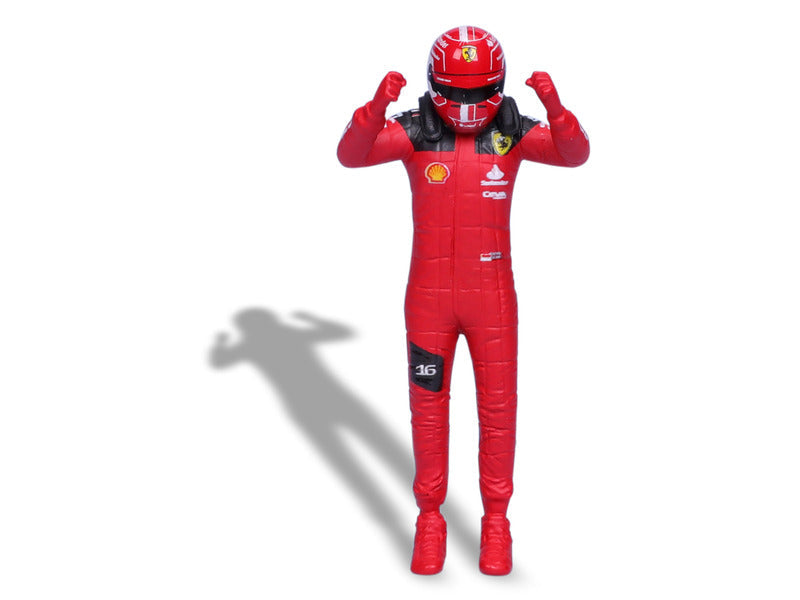 Ferrari Modellauto, SF-23, Charles Leclerc, 1:24, bburago, mit Pilotfigur