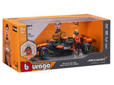 McLaren Modellauto, bburago, Lando Norris, 1:24, #4, MCL38, mit Fahrer
