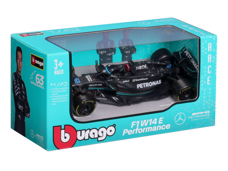 Mercedes-Modellauto, F1 W 14 E, Bburago, 1:43, George Russell #63, 2023