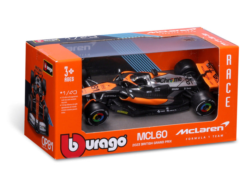 McLaren MCL60 Modellauto, Bburago, 1:43, Oscar Piastri #81, 2023