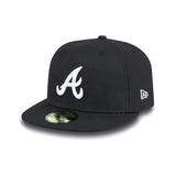 Atlanta Braves Cap, New Era, 39THIRTY, Basic, schwarz
