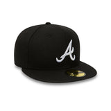 Atlanta Braves Cap, New Era, 39THIRTY, Basic, schwarz