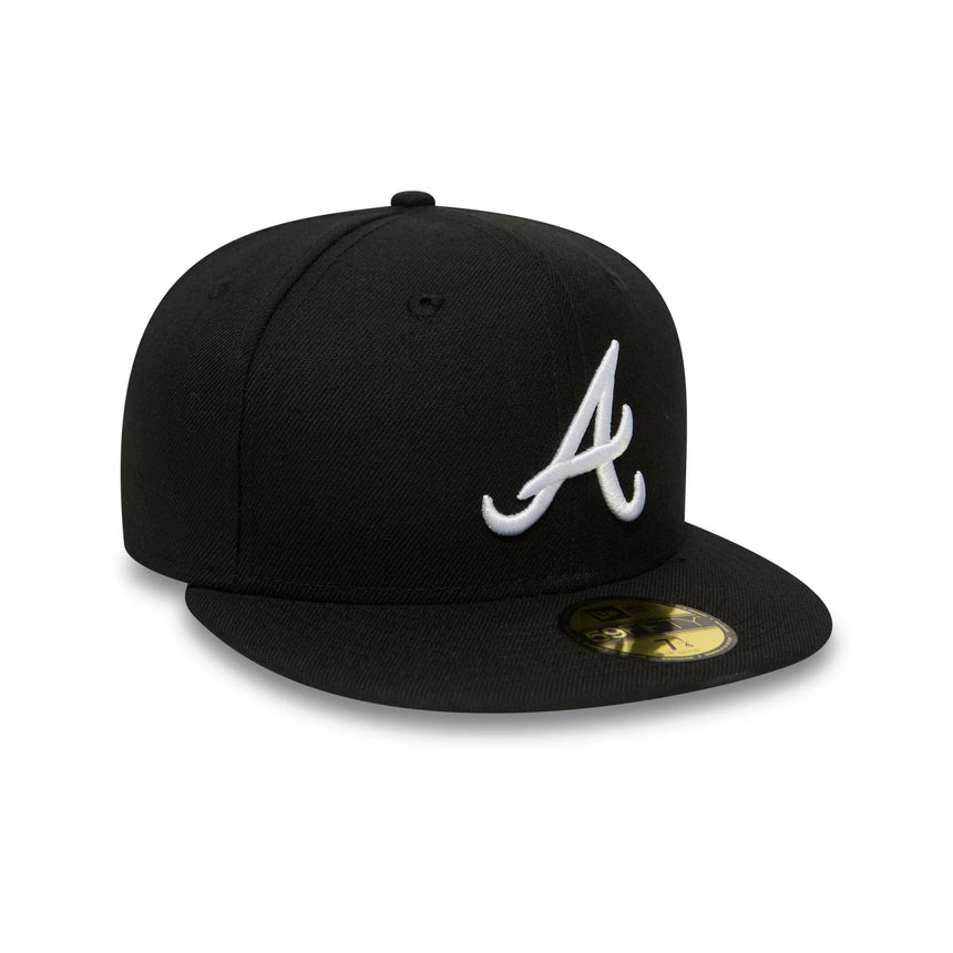 Atlanta Braves Cap, New Era, 39THIRTY, Basic, schwarz