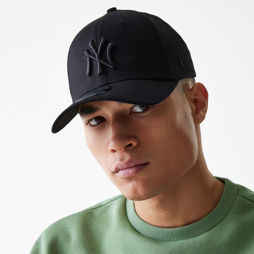 New York Yankees Kappe, New Era, 39THIRTY, Basic, vollschwarz