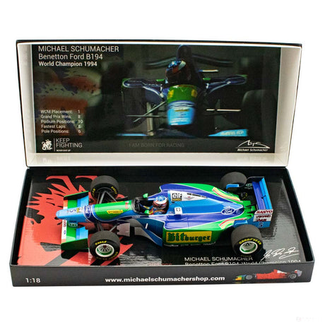 1994, Blau, 1:18, Michael Schumacher Benetton Ford B194 World Champion 1994 Modellauto